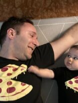 The recipe author and his then-infant son