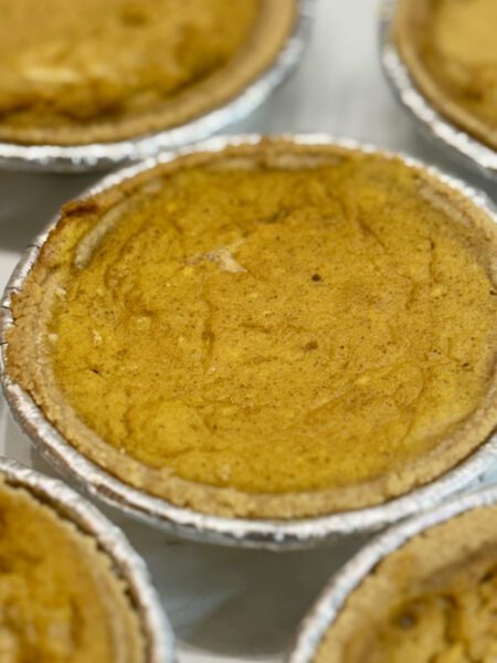 A mini pumpkin pie