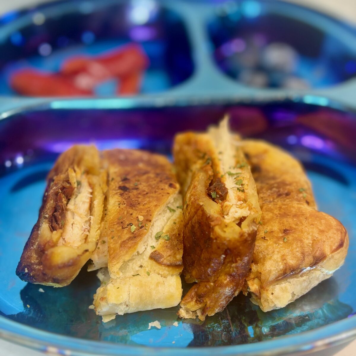 How To Use Puff Pastry For Toddlers: Chicken Tikka Calzone