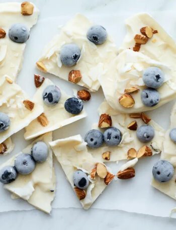 Yogurt bark is one recipe for leftover blueberries in our collection.