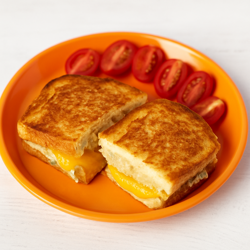 A fun way of introducing tuna sandwiches to toddlers: turn tuna and avocado into a mousse, then cook as grileld cheese.