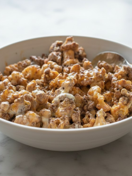 Air fryer cauliflower coated in buffalo sauce for kids and blue cheese dressing.